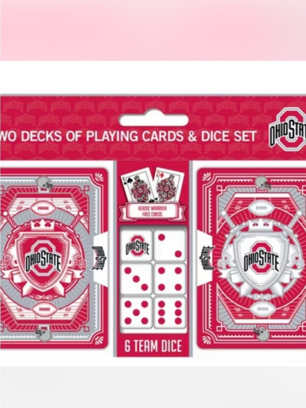 Ohio State buckeyes Playing Cards & Dice Set - Scarlet